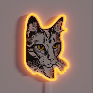 White Cat RGB Neon Sign