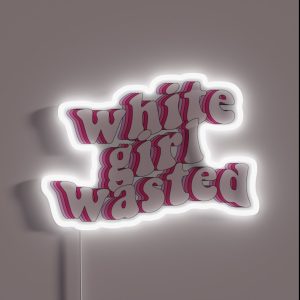 White Girl Wasted Decal RGB Neon Sign