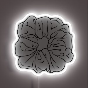 White Hair Scrunchie RGB Neon Sign