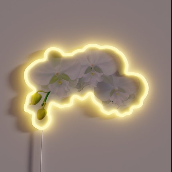 White Orchid Trio RGB Neon Sign