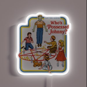 Who S Possessed Johnny RGB Neon Sign Who S Possessed Johnny RGB Neon Sign