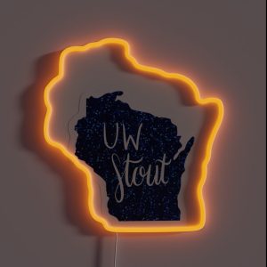 WI State UW Stout RGB Neon Sign