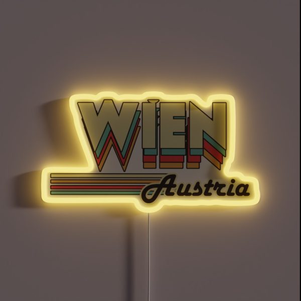 Wien Austria City Visit RGB Neon Sign