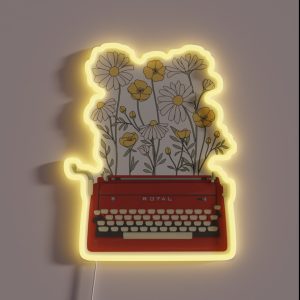 Wild Flower Type Writer RGB Neon Sign Wild Flower Type Writer RGB Neon Sign