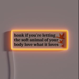Wild Geese Mary Oliver Bumper RGB Neon Sign