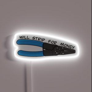 Will Strip For Money RGB Neon Sign