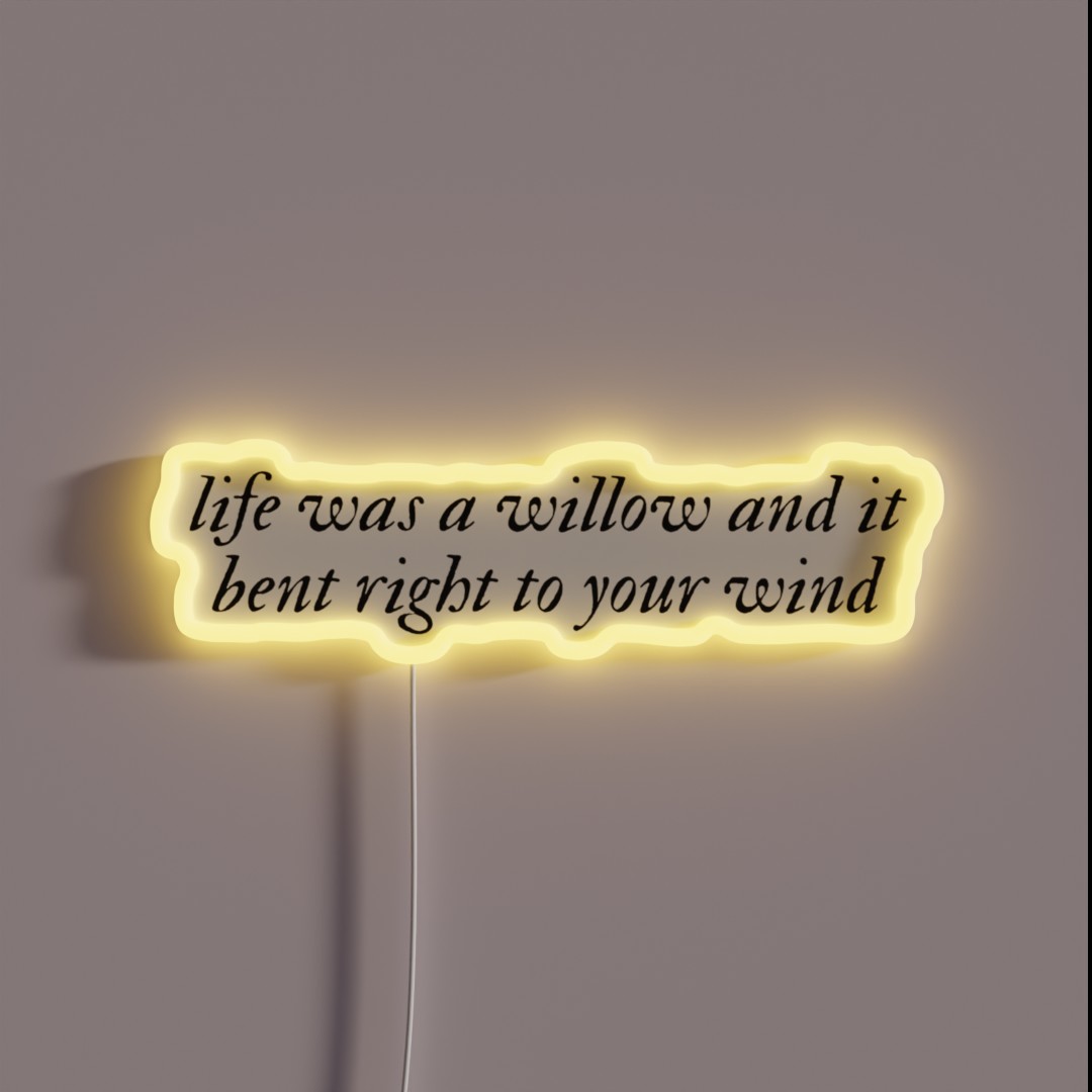 Willow Taylor Swift Evermore RGB Neon Sign Willow Taylor Swift Evermore RGB Neon Sign