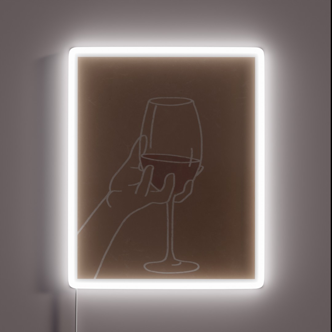 Wine Aesthetic RGB Neon Sign Wine Aesthetic RGB Neon Sign