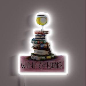 Wine And Books RGB Neon Sign Wine And Books RGB Neon Sign