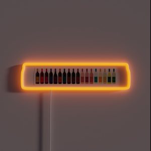 Wine Bottles RGB Neon Sign