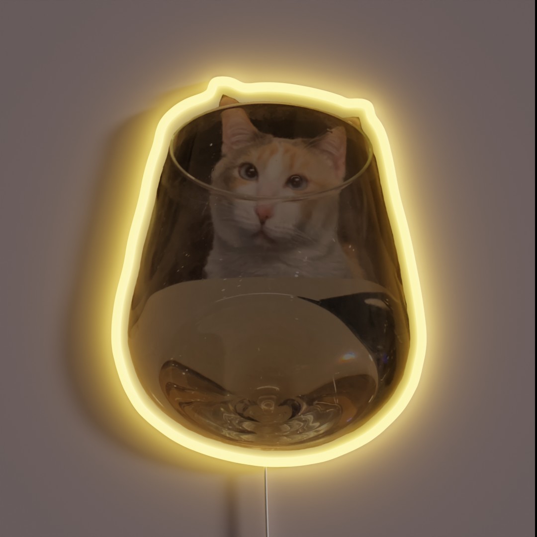 Wine Glass Ponk RGB Neon Sign Wine Glass Ponk RGB Neon Sign