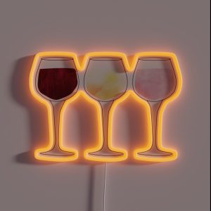 Wine Glasses RGB Neon Sign