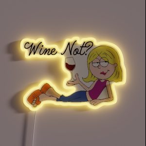 Wine Not Lizzie Mcguire RGB Neon Sign Wine Not Lizzie Mcguire RGB Neon Sign