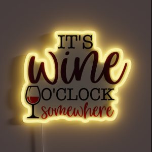 Wine O Clock RGB Neon Sign Wine O Clock RGB Neon Sign