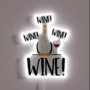 Wine Wine Wine RGB Neon Sign