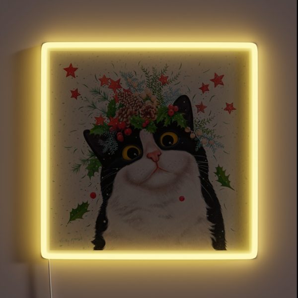 Winter Cat RGB Neon Sign