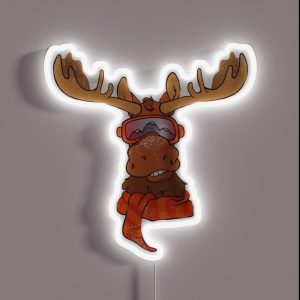 Winter Moose RGB Neon Sign