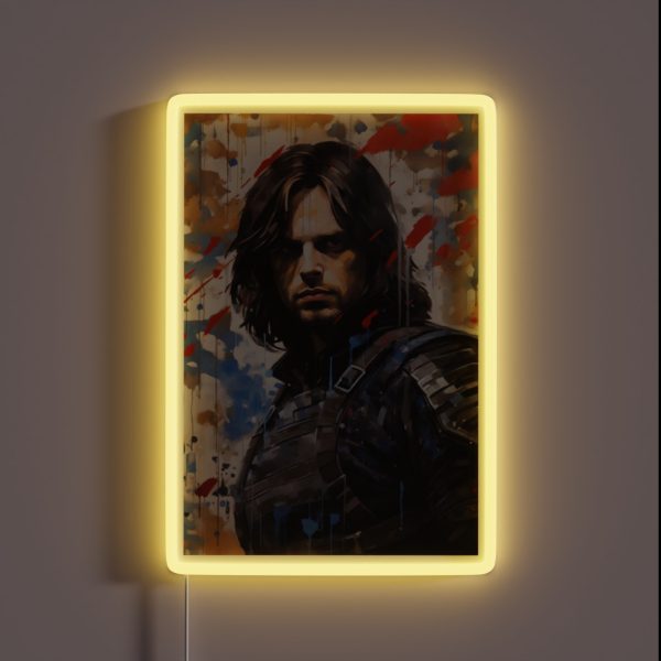 Winter Soldier Painting RGB Neon Sign
