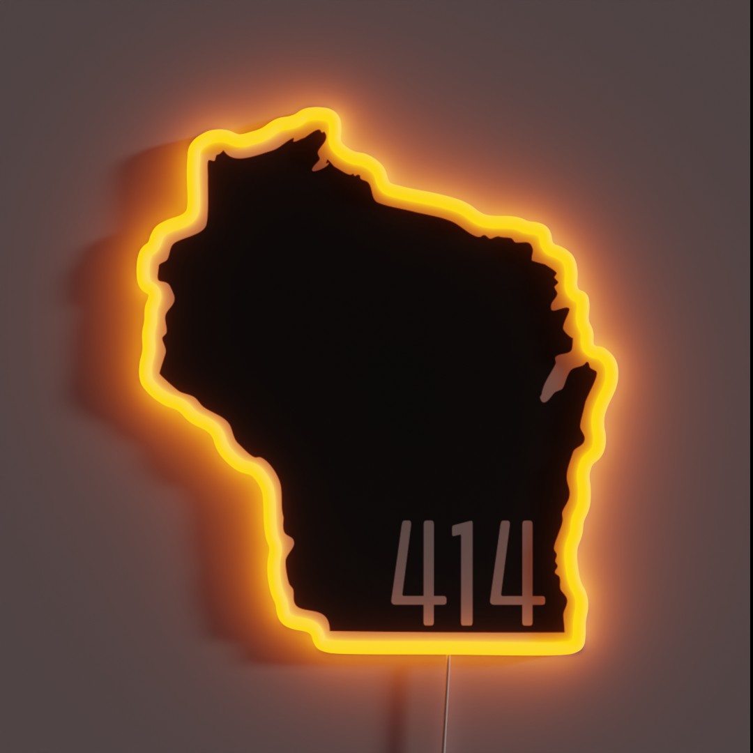 Wisconsin 414 RGB Neon Sign Wisconsin 414 RGB Neon Sign