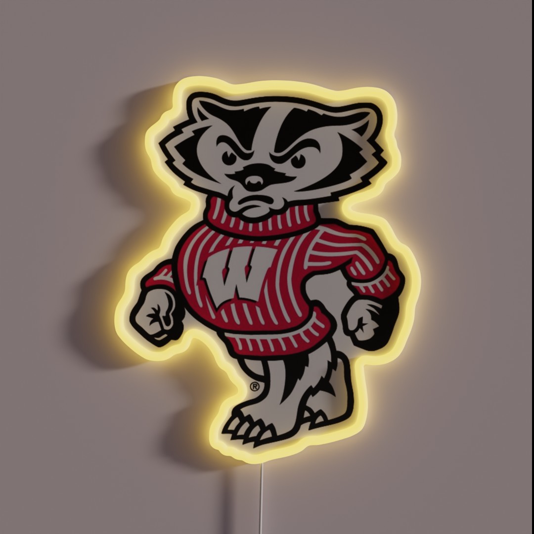 Wisconsin Badger RGB Neon Sign Wisconsin Badger RGB Neon Sign