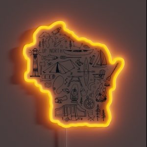 Wisconsin Outdoor Collection RGB Neon Sign