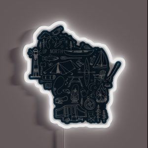 Wisconsin Outdoor Collection RGB Neon Sign
