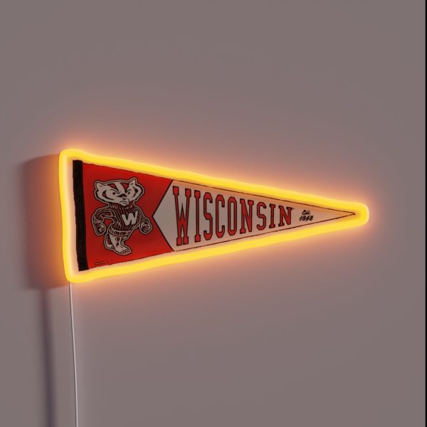 Wisconsin Pennant RGB Neon Sign