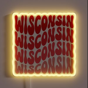 Wisconsin Retro Wave RGB Neon Sign Wisconsin Retro Wave RGB Neon Sign