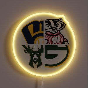 Wisconsin Sports RGB Neon Sign
