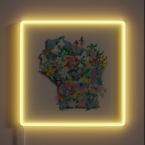 Wisconsin Wildflowers RGB Neon Sign Wisconsin Wildflowers RGB Neon Sign