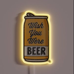 Wish You Were Beer RGB Neon Sign