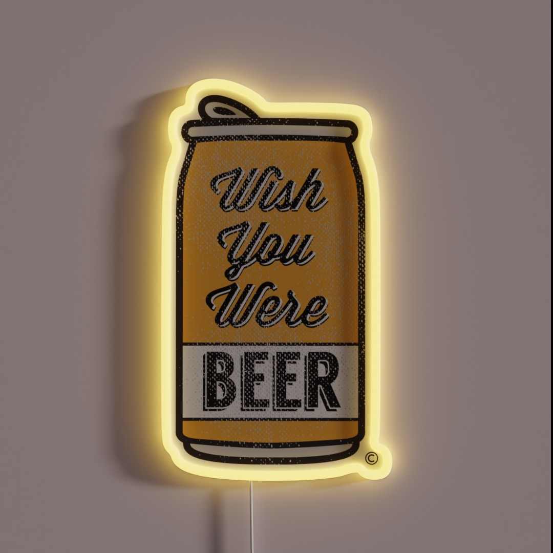 Wish You Were Beer RGB Neon Sign Wish You Were Beer RGB Neon Sign