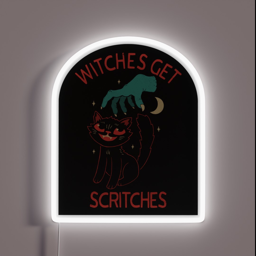 Witches Get Scritches RGB Neon Sign Witches Get Scritches RGB Neon Sign