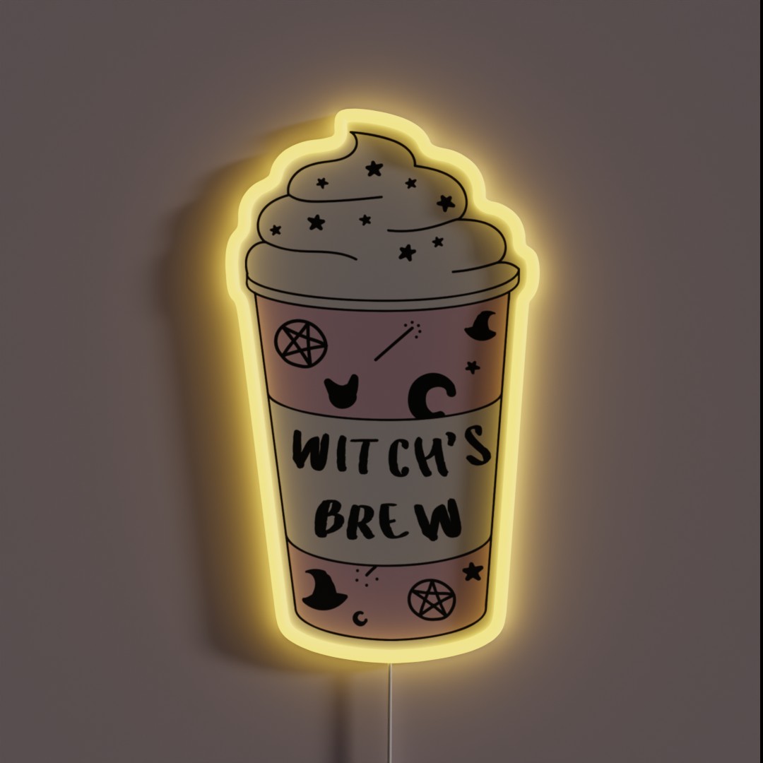 Witchs Brew Coffee RGB Neon Sign Witchs Brew Coffee RGB Neon Sign
