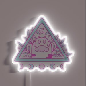 Witchy Cat Paw 02 Nikury RGB Neon Sign