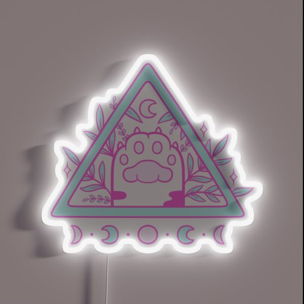 Witchy Cat Paw 02 Nikury RGB Neon Sign