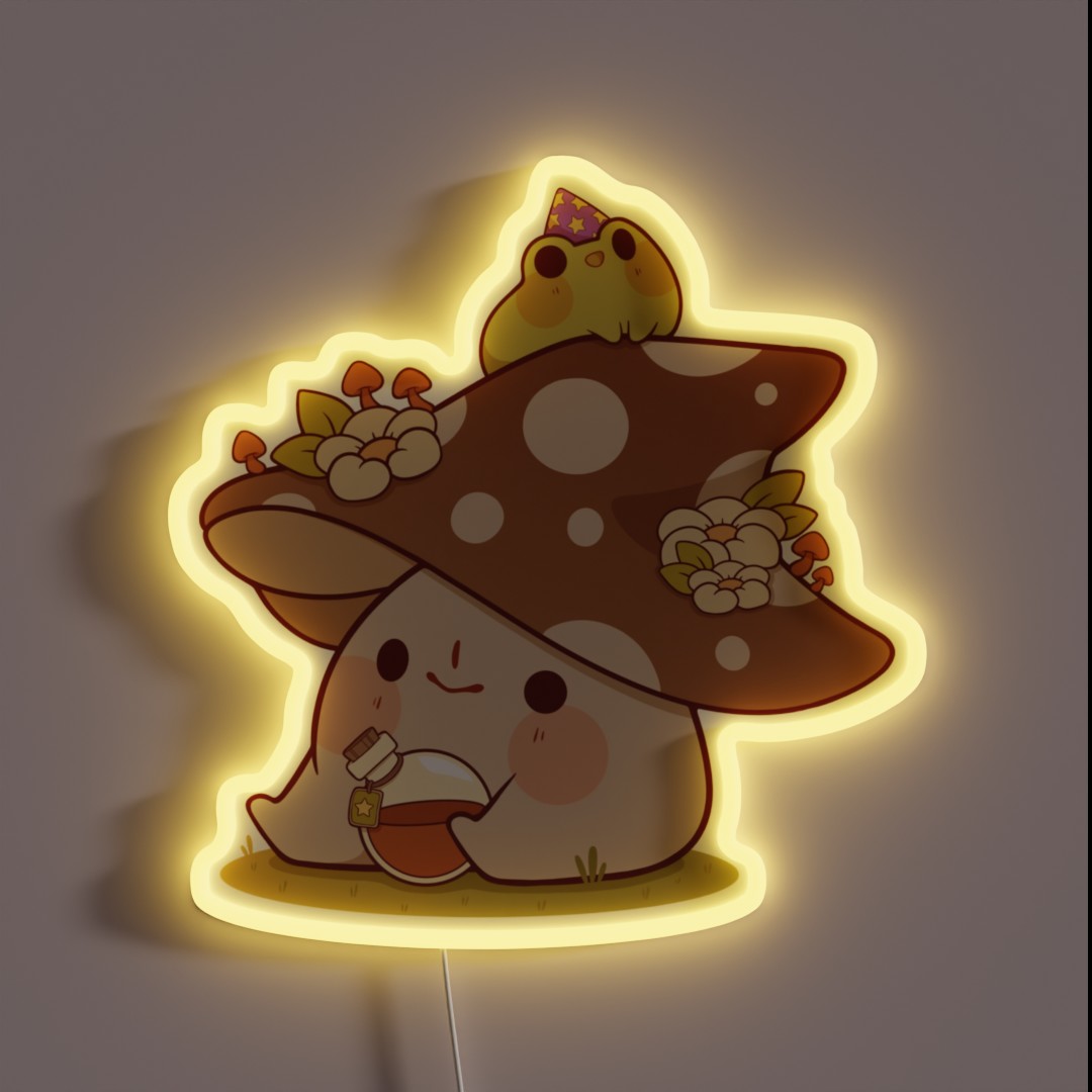 Witchy Mushroom And Frog RGB Neon Sign Witchy Mushroom And Frog RGB Neon Sign