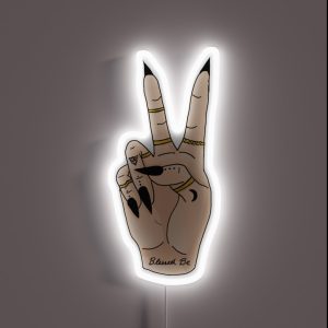 Witchy Peace Sign RGB Neon Sign Witchy Peace Sign RGB Neon Sign