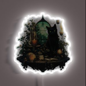 Witchy Ways My Black Cat RGB Neon Sign
