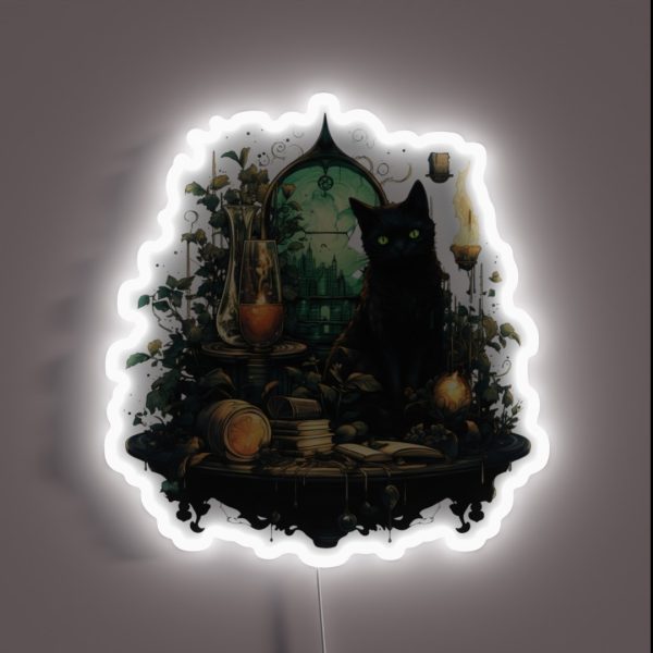 Witchy Ways My Black Cat RGB Neon Sign
