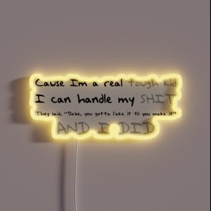 With A Broken Heart RGB Neon Sign
