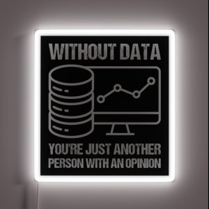 Without Data You Re Just Another Person With An Opinion RGB Neon Sign Without Data You Re Just Another Person With An Opinion RGB Neon Sign