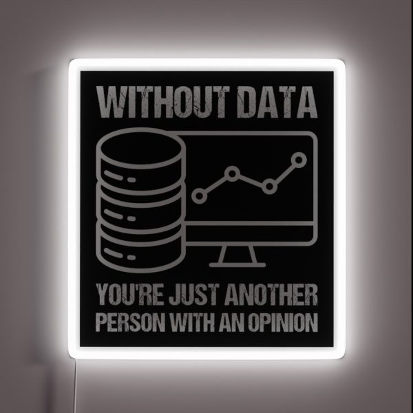 Without Data You Re Just Another Person With RGB Neon Sign