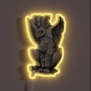 Wolpertinger Jackalope RGB Neon Sign