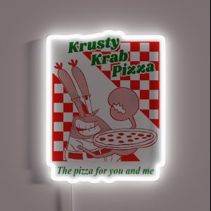 Women Men Krusty Krab Pizza Awesome For Movie Fan RGB Neon Sign