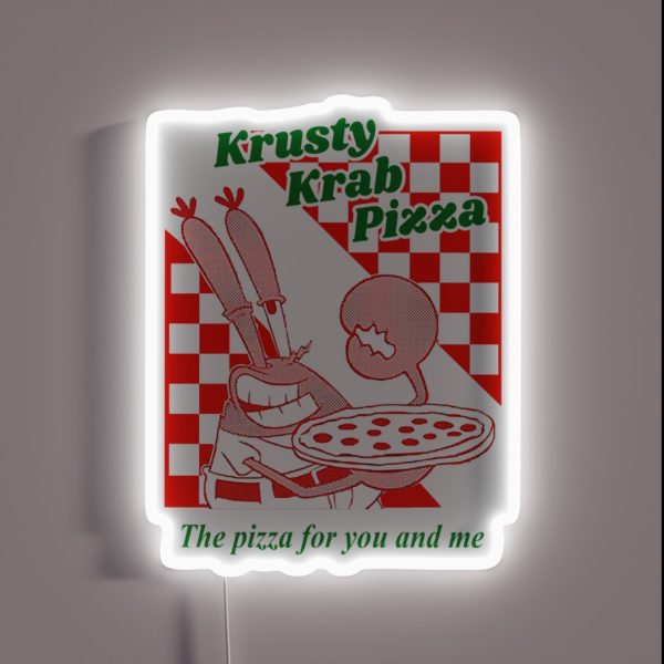 Women Men Krusty Krab Pizza Awesome For Movie RGB Neon Sign