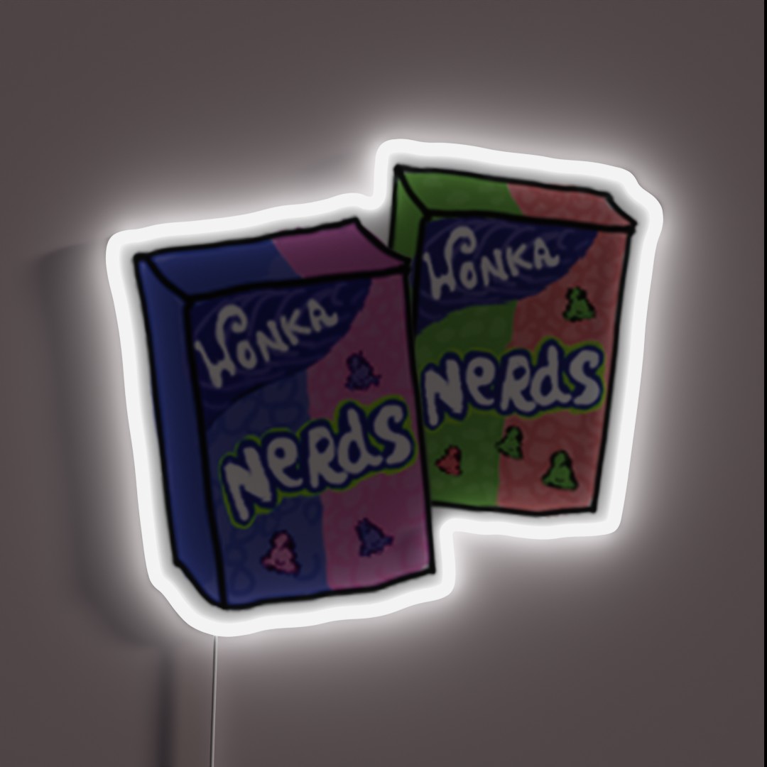 Wonka Nerds Candy RGB Neon Sign Wonka Nerds Candy RGB Neon Sign