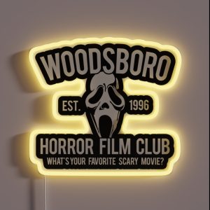 Woodsboro Horror Film Club RGB Neon Sign