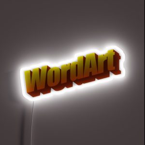 Wordart Word RGB Neon Sign Wordart Word RGB Neon Sign