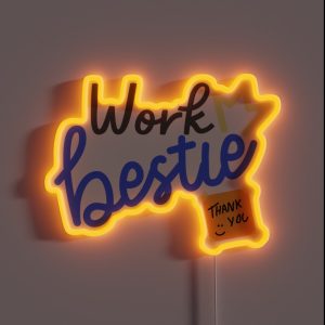 Work Bestie Blue RGB Neon Sign